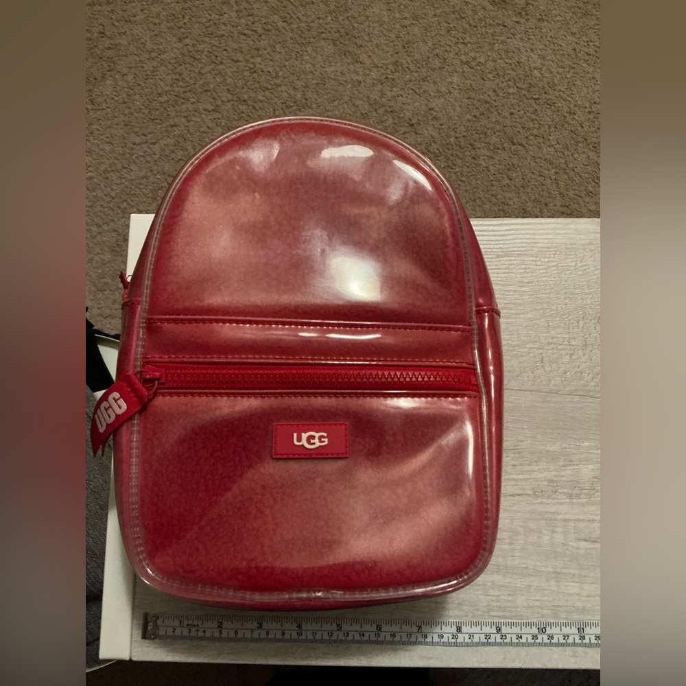 UGG Dannie II Mini Backpack Clear Red Fur - Picture 2 of 7